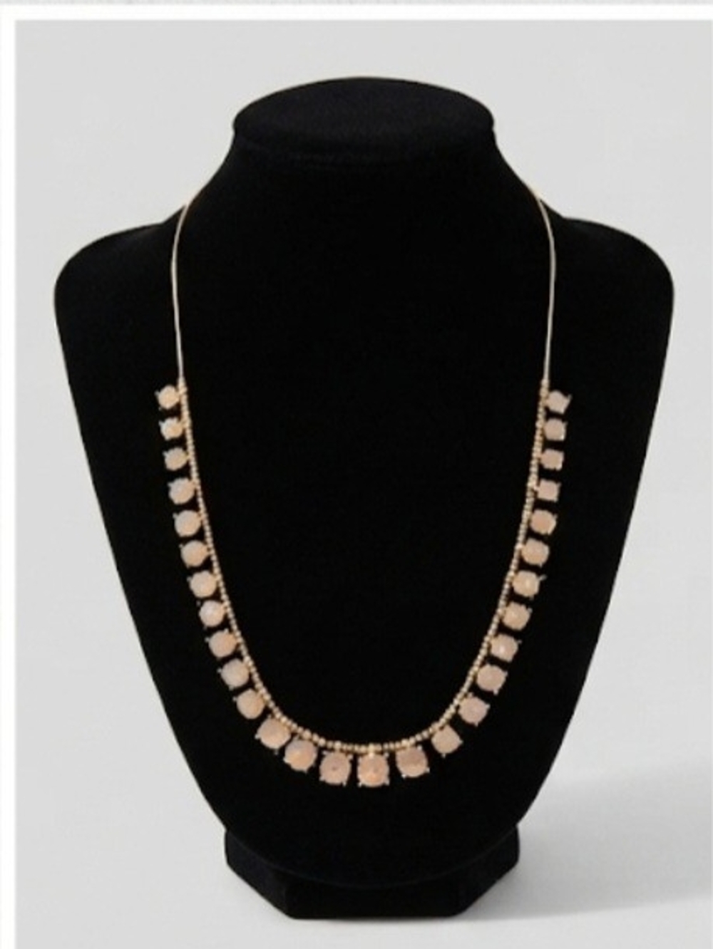 The Limited Gold-Tone Iridescent Peach Stone Statement Necklace